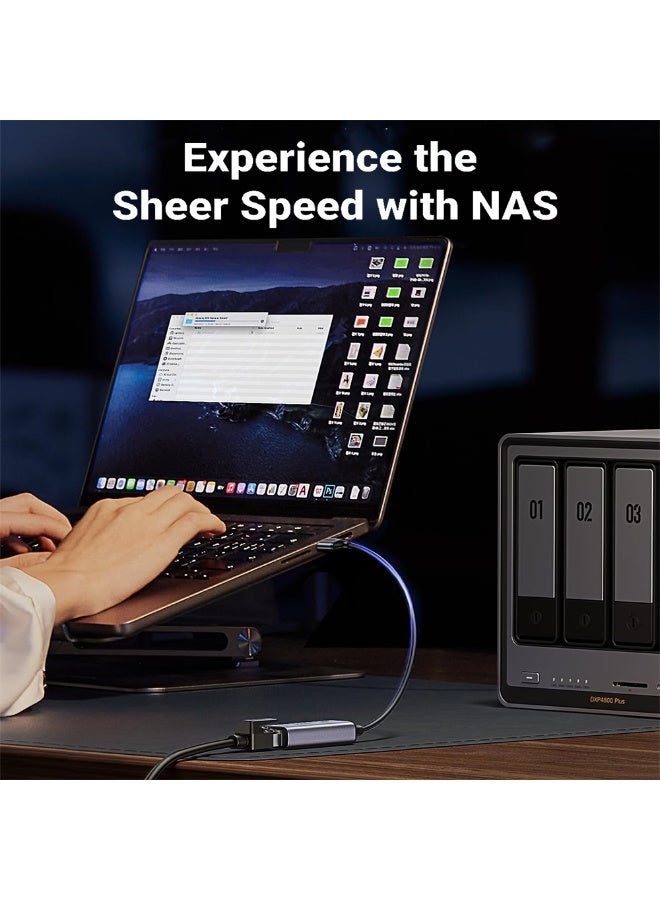 5000Mbps Wired Network Card Adapter USB Type C to RJ45 LAN USB-C Ethernet Converter Hub Supports 5G for Laptops Win 11 - Image 3